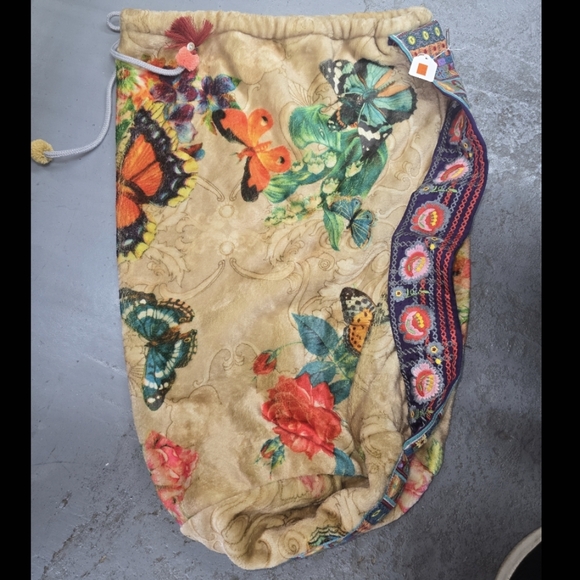 Johnny Was Butterfly Cozy Blanket Holder Shoulder Bag Only. - Picture 3 of 3